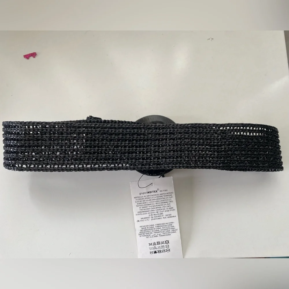 NWT Zara Knit Black Belt